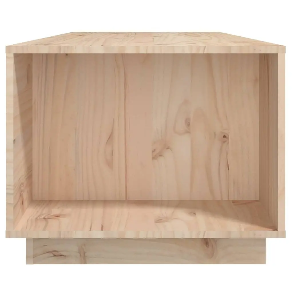 Coffee Table Solid Pine Wood Brown Storage Compartment 110 x 50 x 40 cm