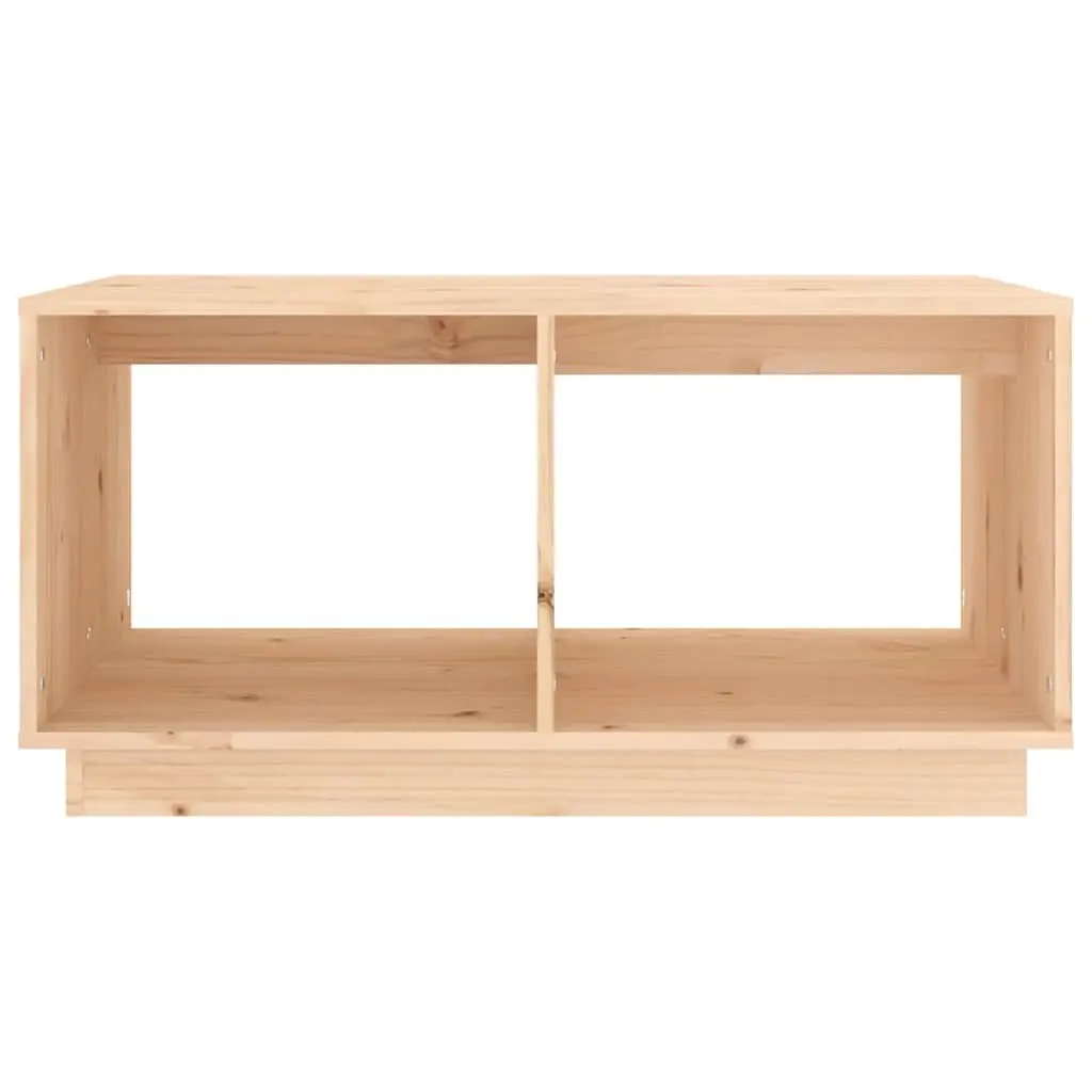 Coffee Table Storage Compartments 80x50x40 cm Solid Pine Wood Brown