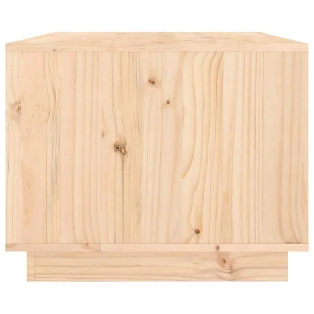 Coffee Table Storage Compartments 80x50x40 cm Solid Pine Wood Brown
