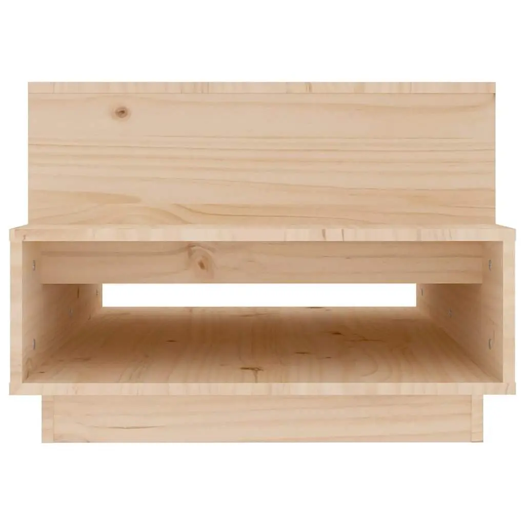 Coffee Table 80x55x40.5 cm Solid Pine Wood Brown Accent Living Room Furniture