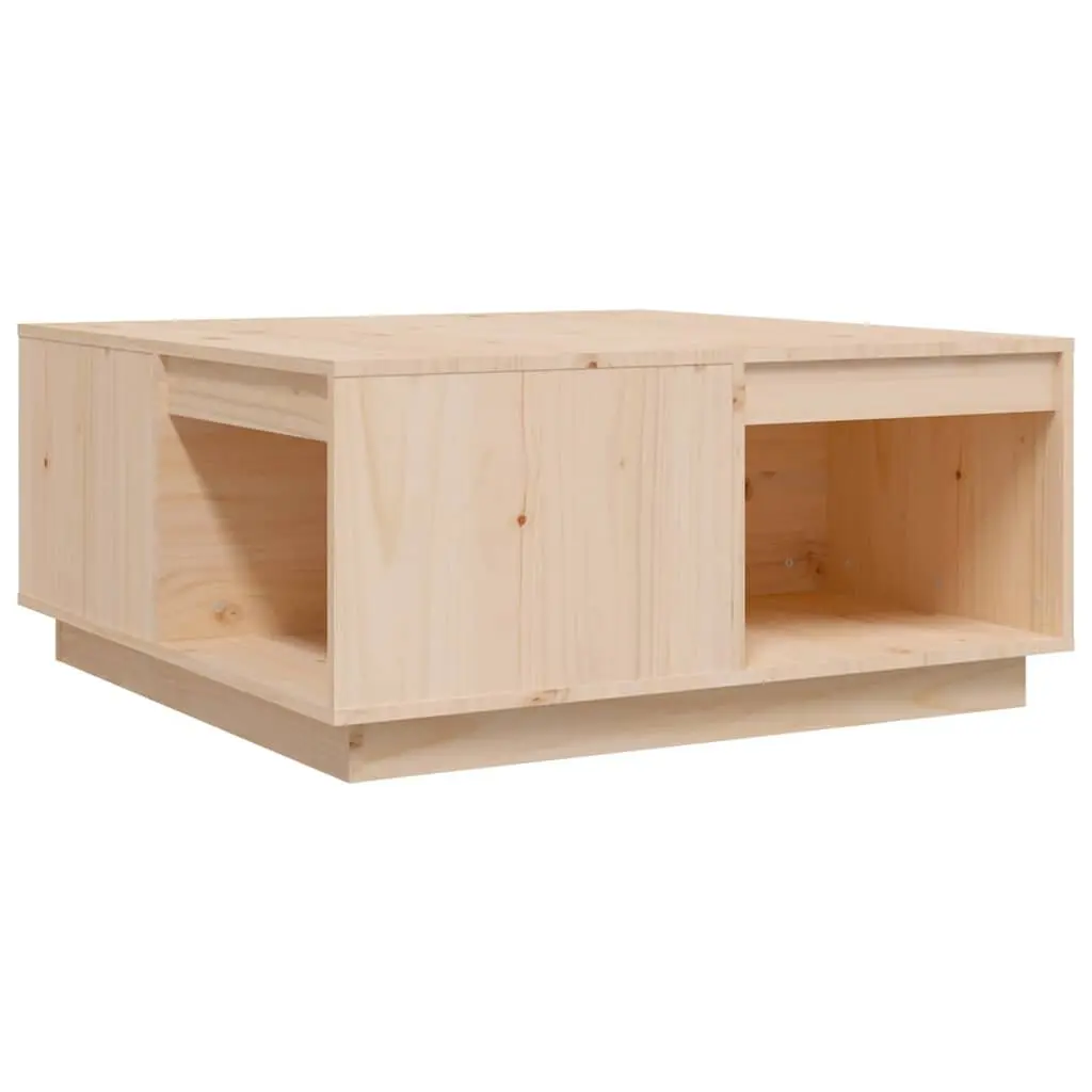 Solid Pine Wood Coffee Table 80x81x36.5 cm