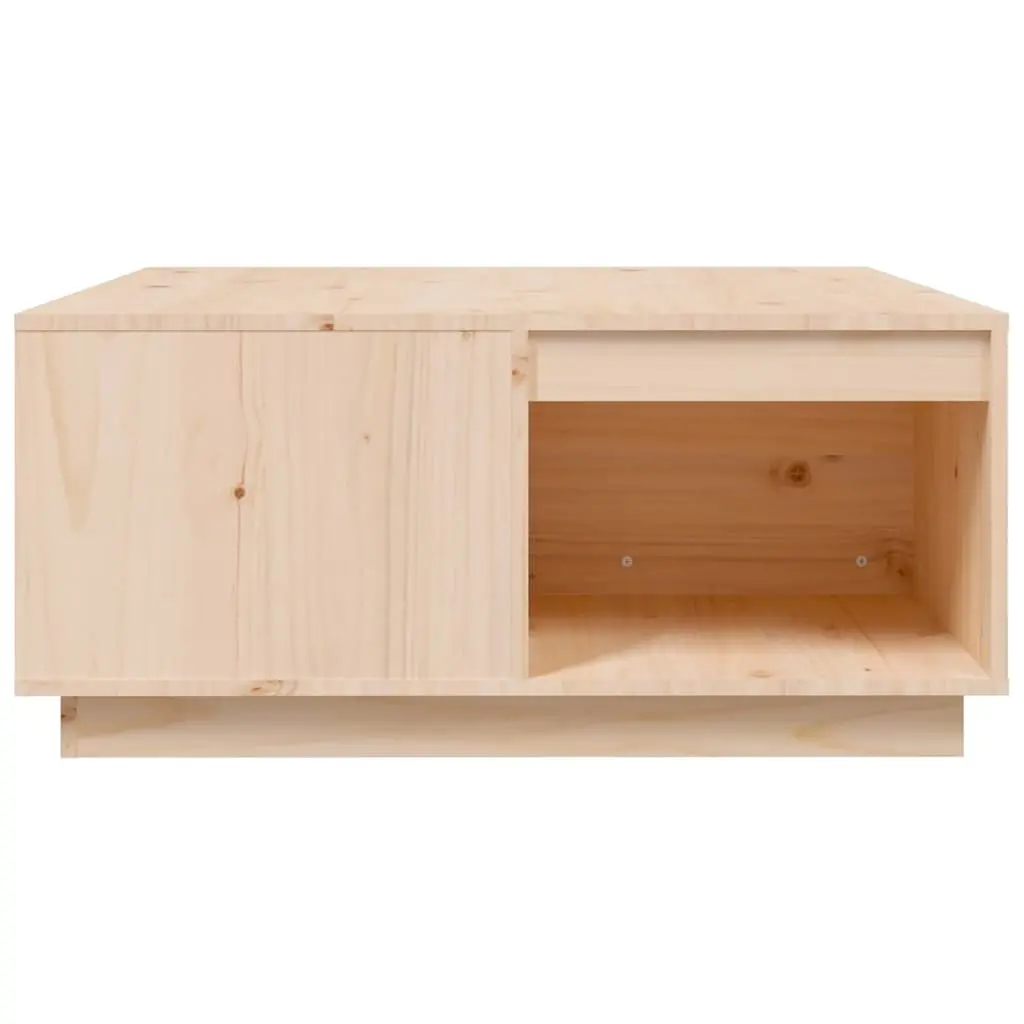 Solid Pine Wood Coffee Table 80x81x36.5 cm