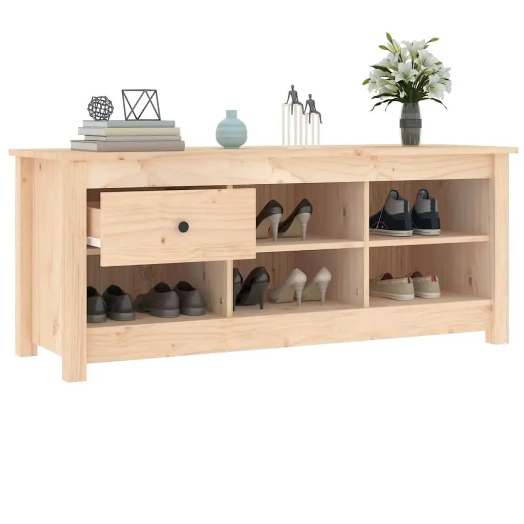 Shoe Cabinet Storage Rack 110x38x45.5 cm Brown Wooden Organiser Cupboard