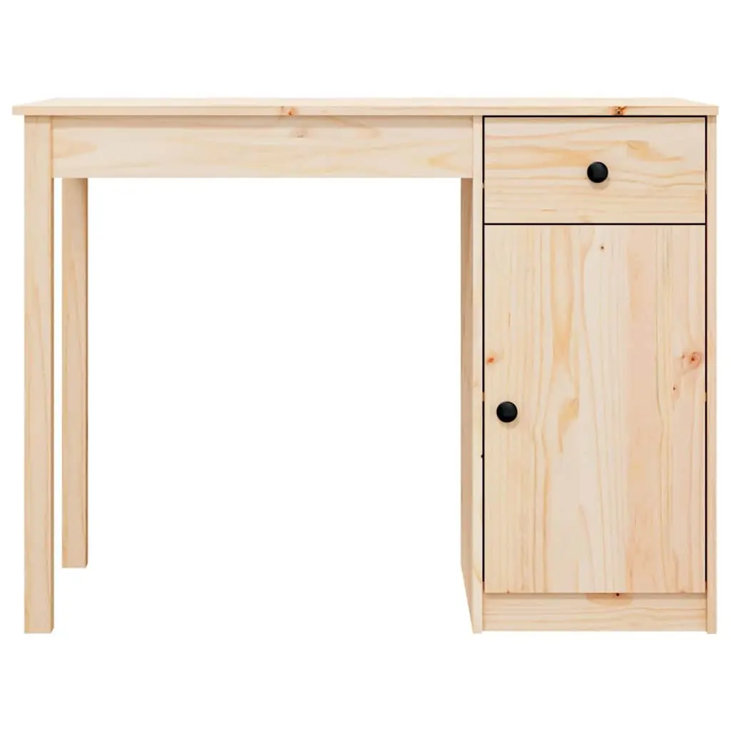 Solid Wood Desk Office Study Writing Table 100x50x75cm Brown