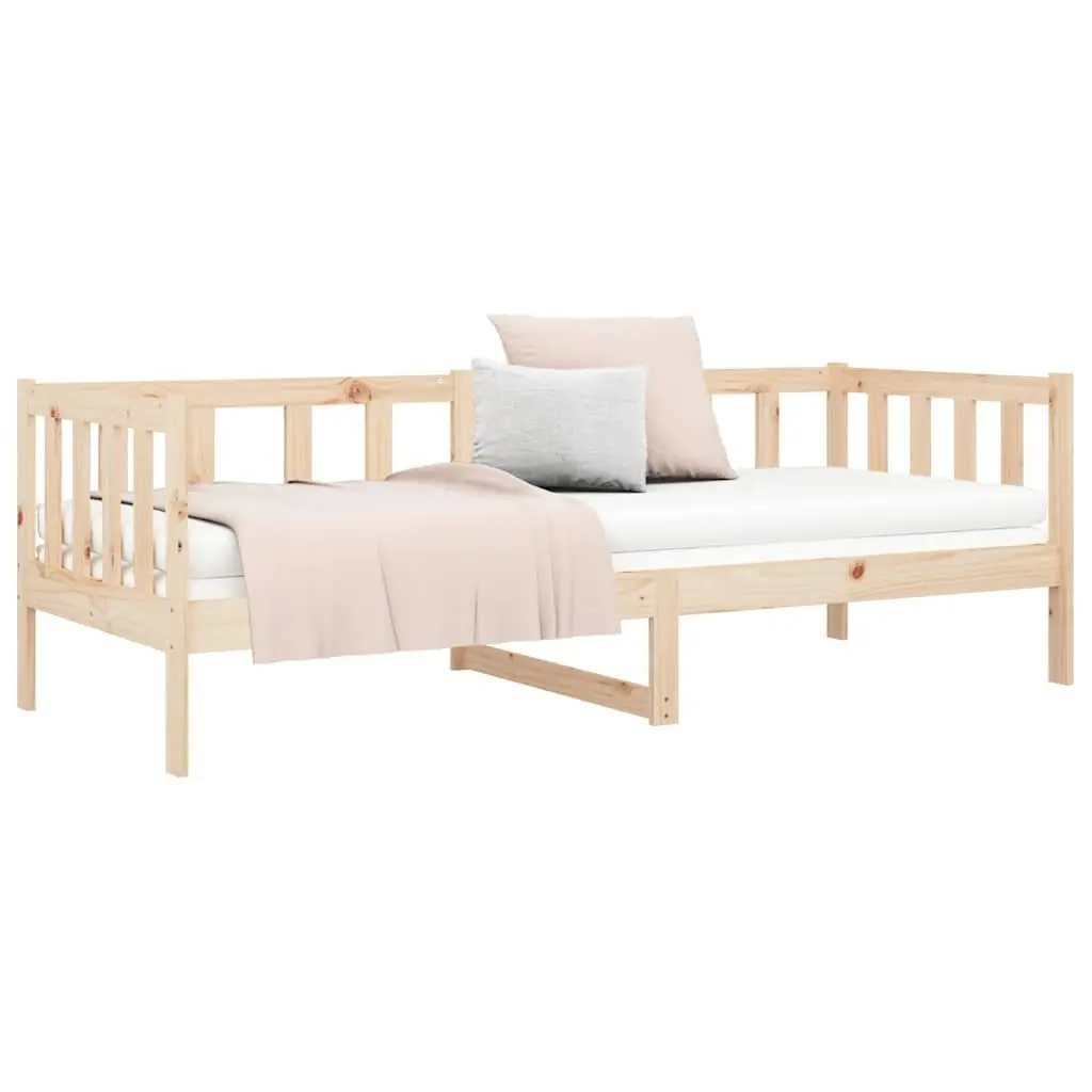 Day Bed Wooden Frame 90x190 cm Single Sofa Bed Pine Wood Guest Bedroom
