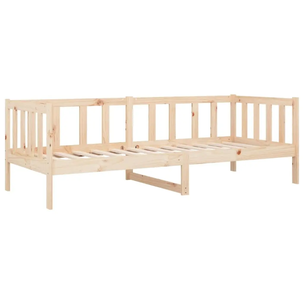 Day Bed Wooden Frame 90x190 cm Single Sofa Bed Pine Wood Guest Bedroom