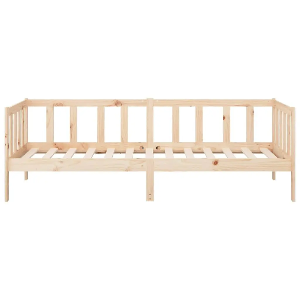 Day Bed Wooden Frame 90x190 cm Single Sofa Bed Pine Wood Guest Bedroom