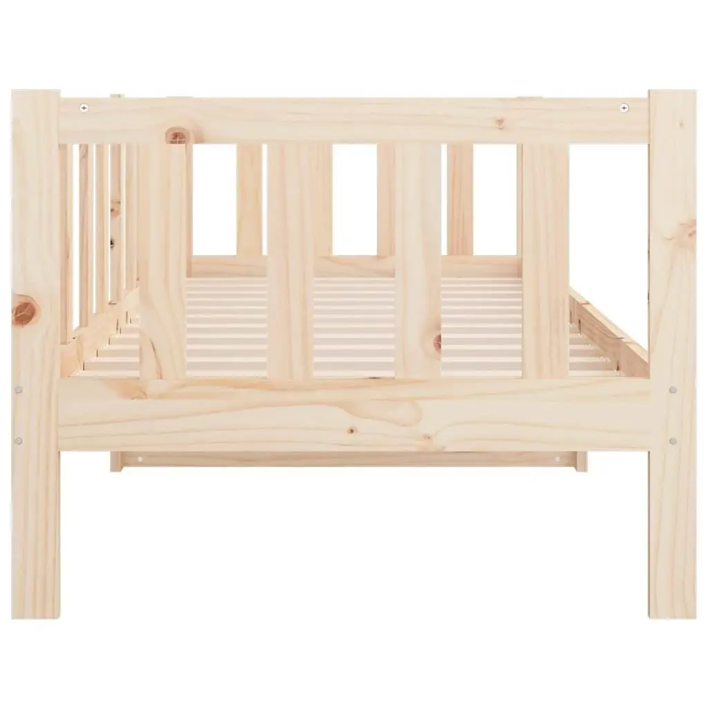 Day Bed Wooden Frame 90x190 cm Single Sofa Bed Pine Wood Guest Bedroom