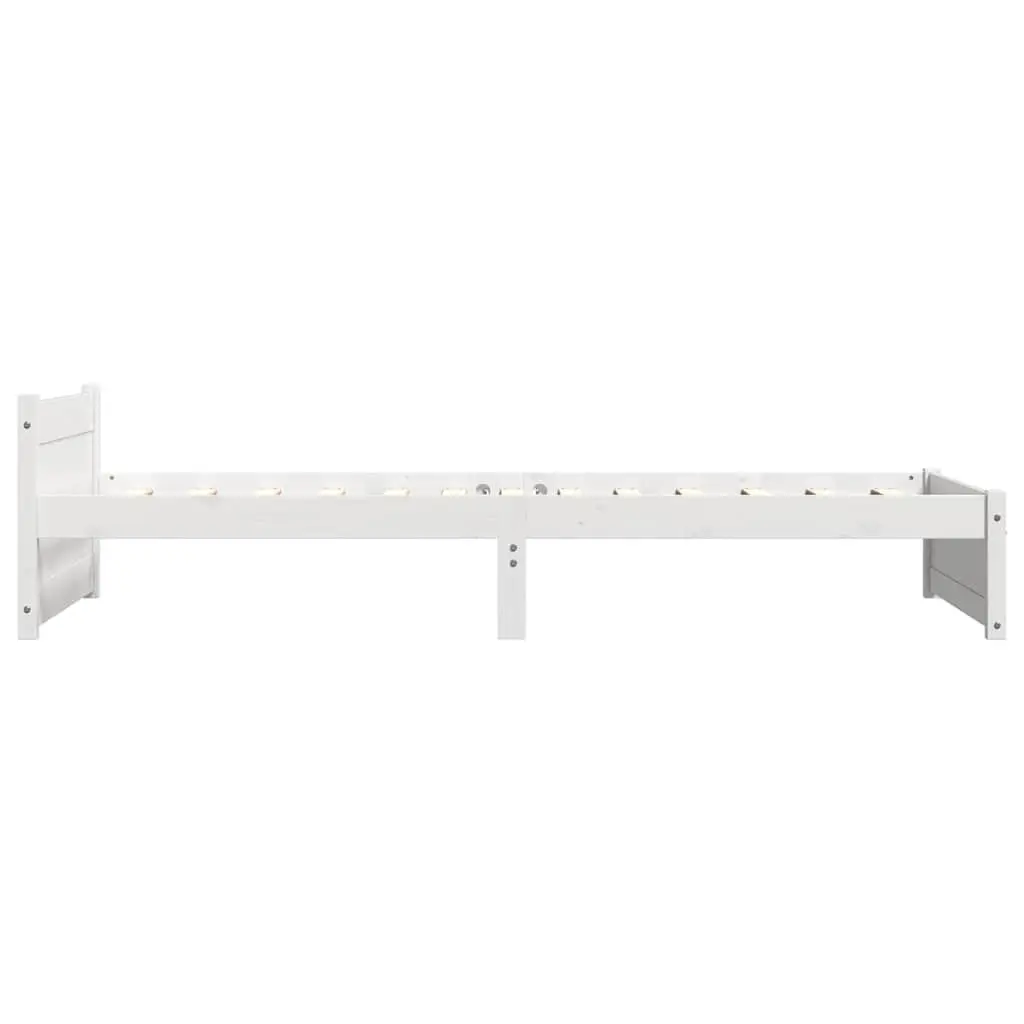 Solid Wood Bed Frame Single 90x190cm White