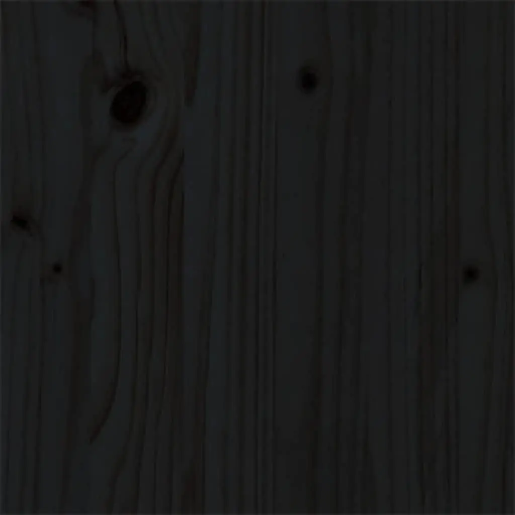 Black Bed Frame in Solid Pine Wood