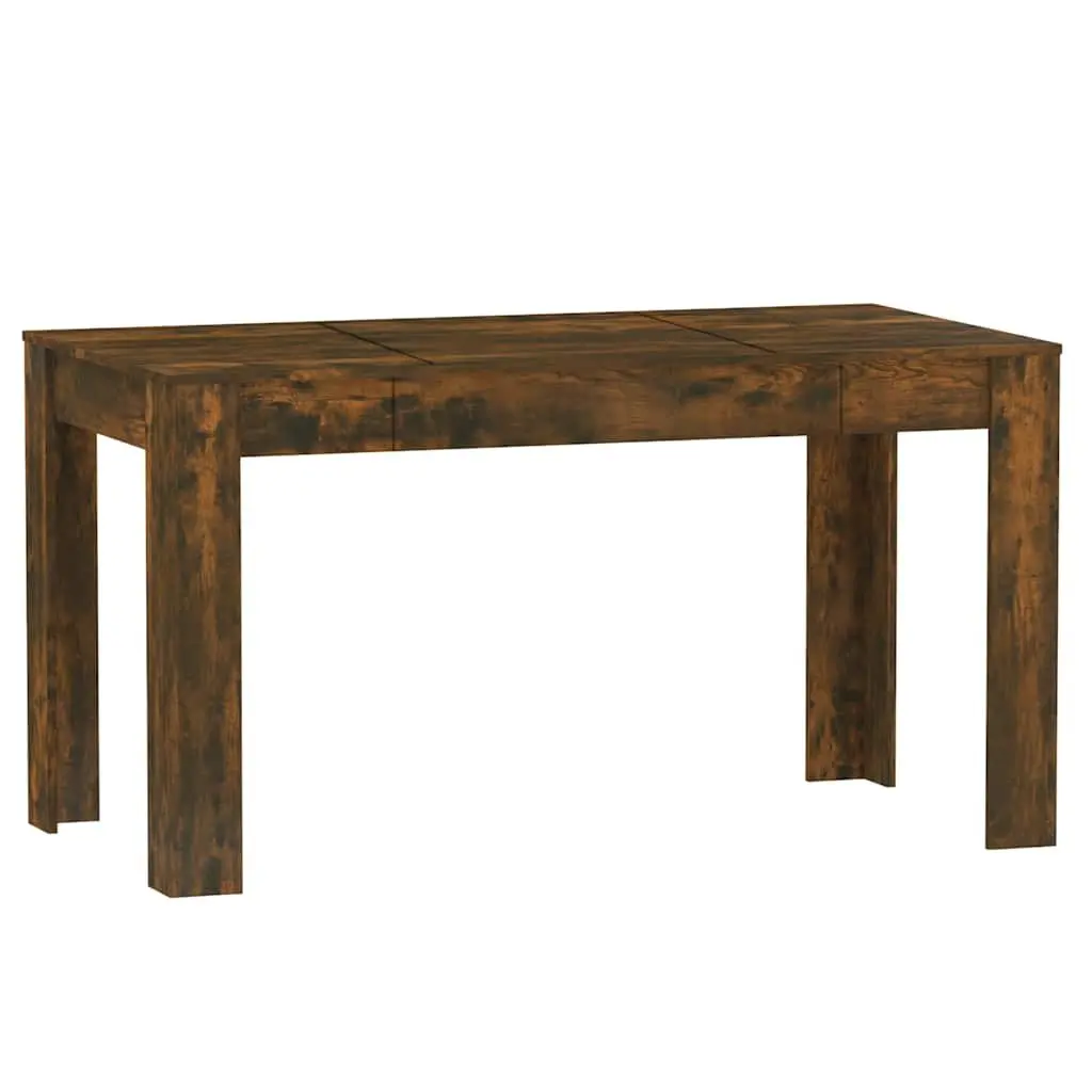 Dining Table Smoked Oak 140cm Engineered Wood Kitchen Furniture