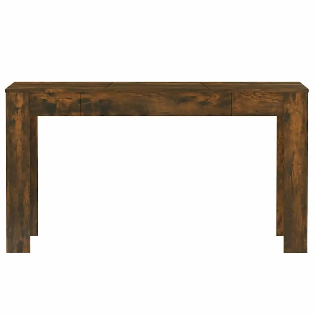 Dining Table Smoked Oak 140cm Engineered Wood Kitchen Furniture