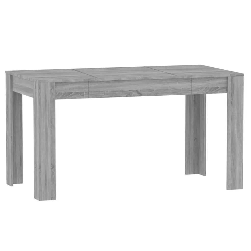 Dining Table Grey Engineered Wood Kitchen Room Furniture Modern Design