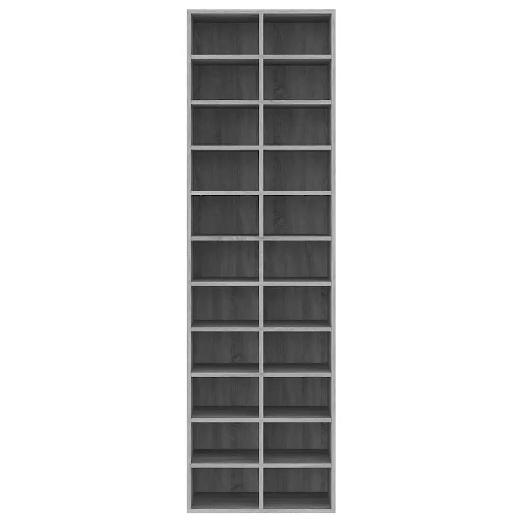 Shoe Cabinet Storage Organiser 54x34x183 cm Grey Engineered Wood