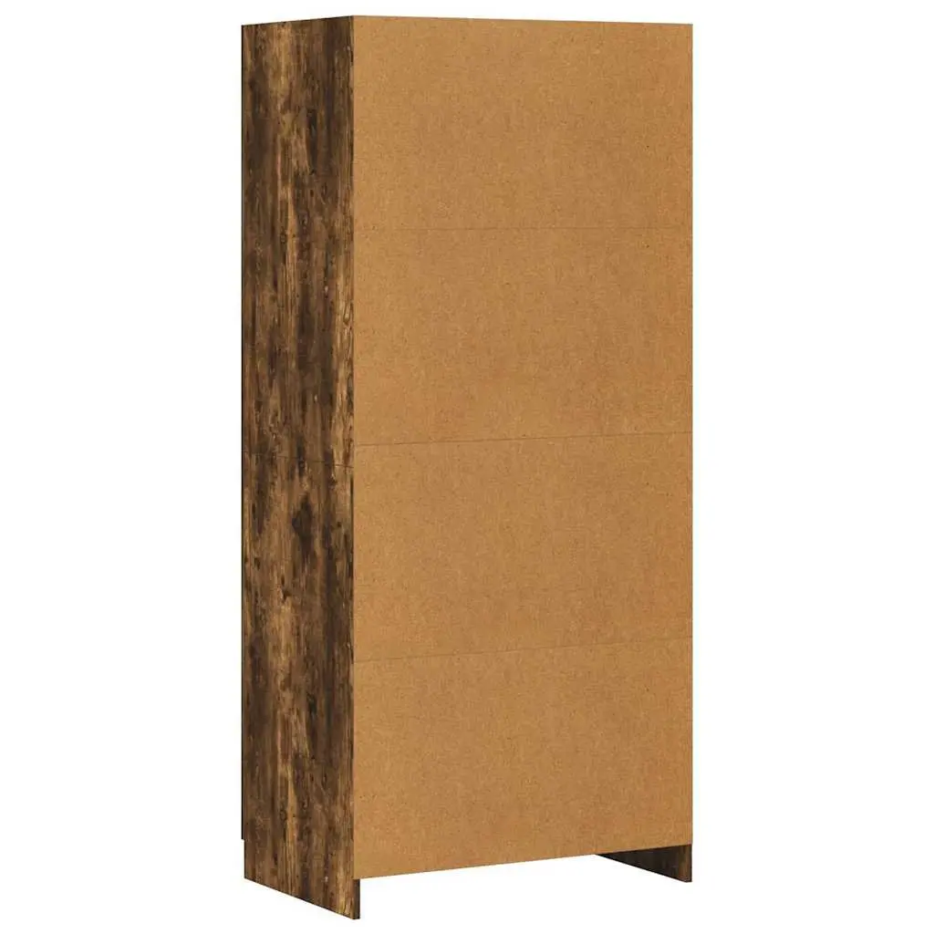 Wardrobe Cupboard Storage Cabinet 80x52x180 cm Smoked Oak Engineered Wood