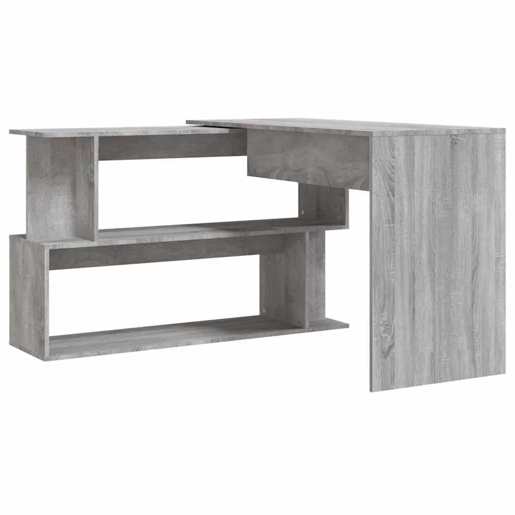 Corner Desk Grey Sonoma Office Study Computer Workspace Engineered Wood
