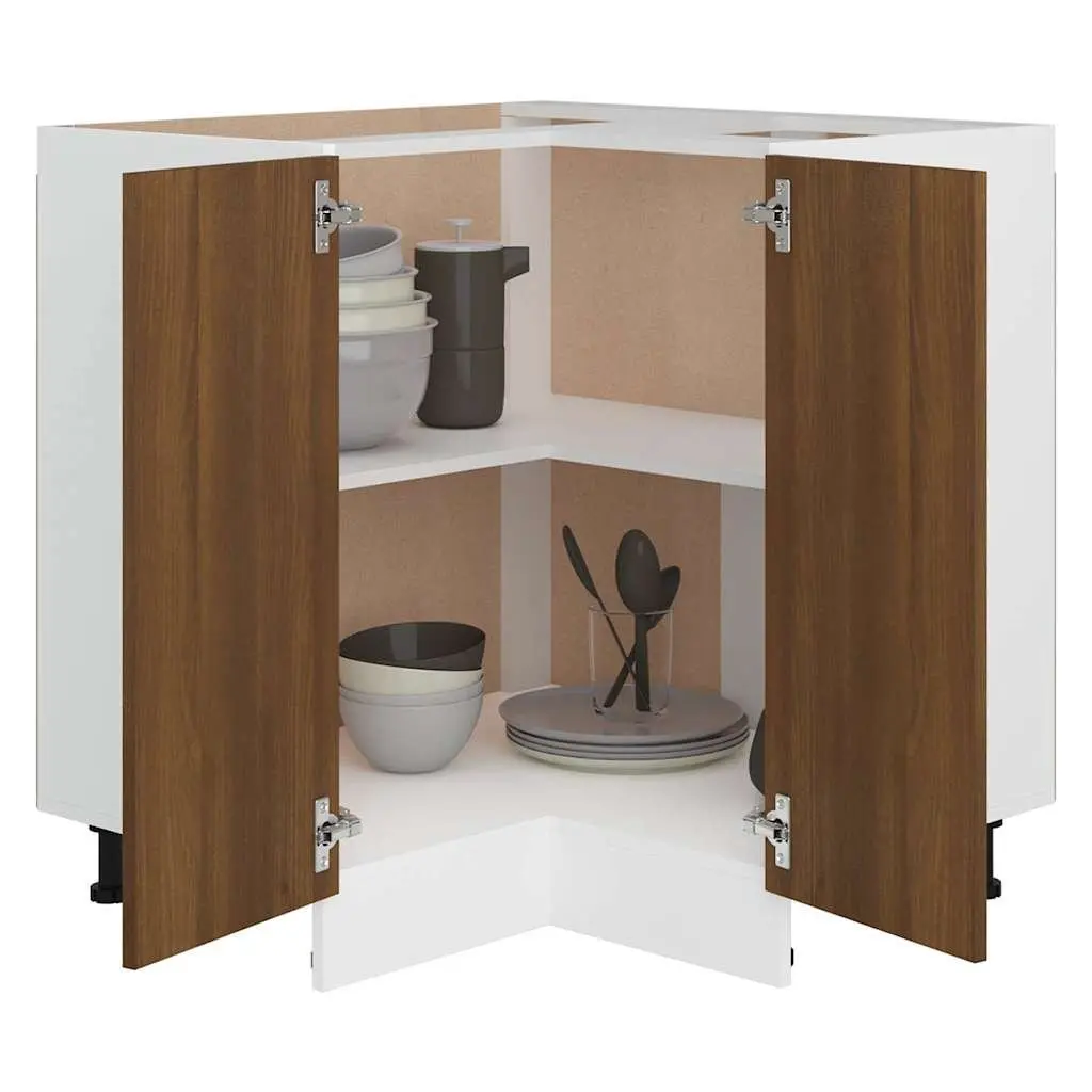 Kitchen Cabinet Storage Cupboard Engineered Wood 75.5x75.5x81.5 cm Brown Oak