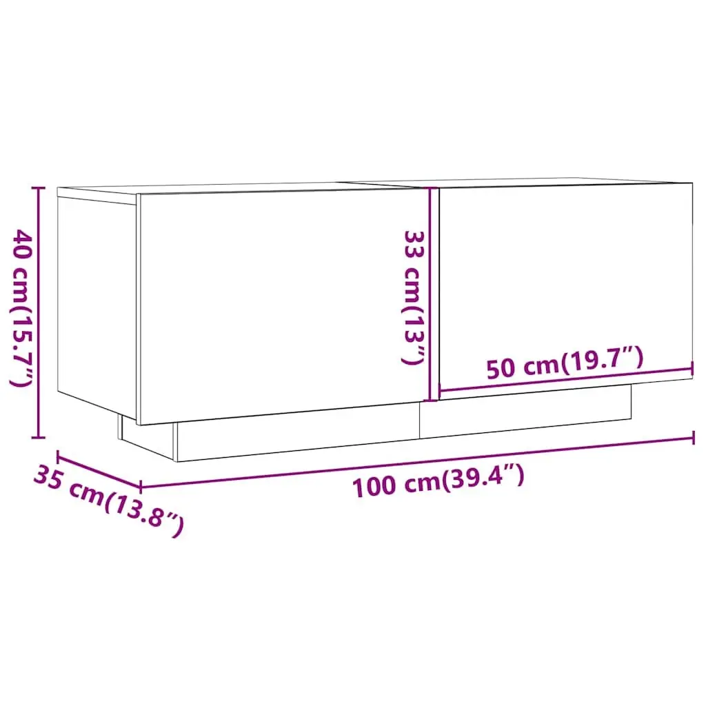 Grey Sonoma Engineered Wood TV Cabinet