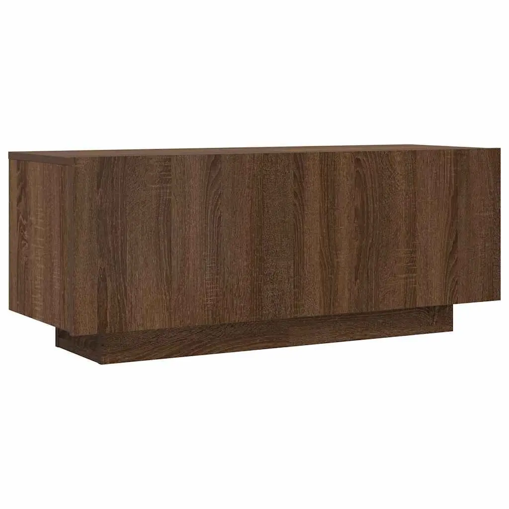 TV Cabinet Media Storage Unit 100x35x40 cm Brown Oak Engineered Wood