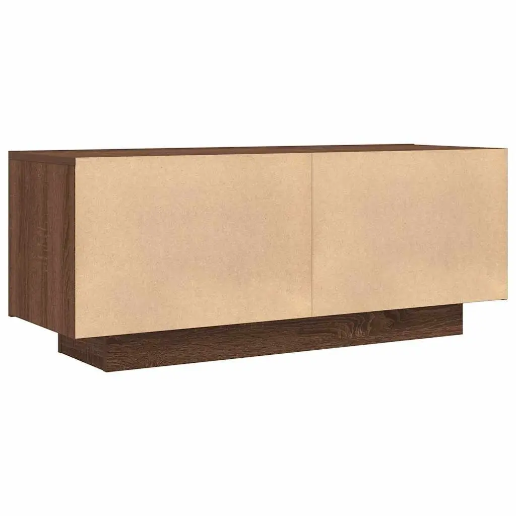 TV Cabinet Media Storage Unit 100x35x40 cm Brown Oak Engineered Wood