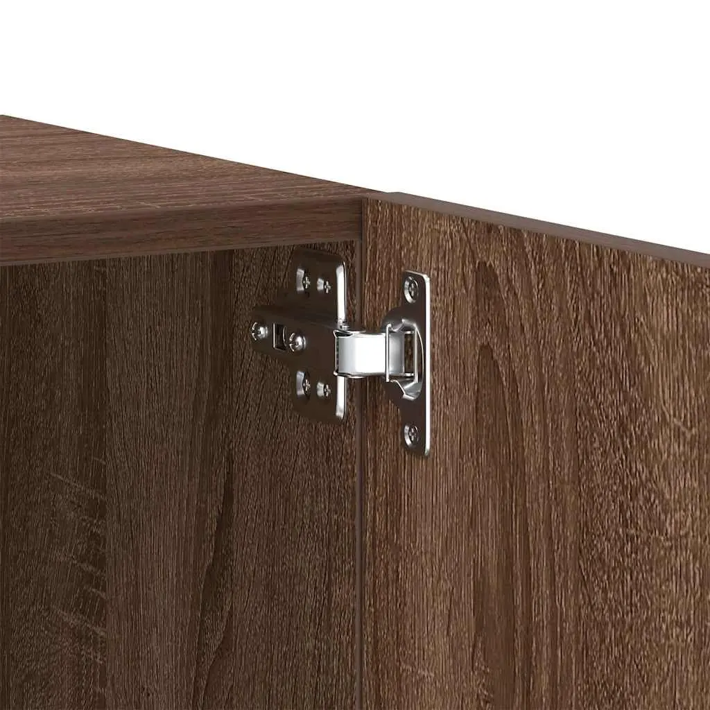 TV Cabinet Media Storage Unit 100x35x40 cm Brown Oak Engineered Wood