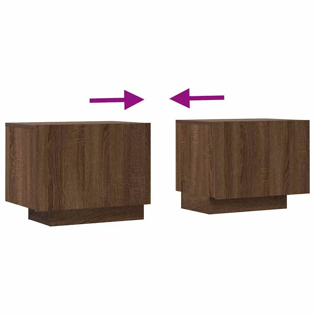 TV Cabinet Media Storage Unit 100x35x40 cm Brown Oak Engineered Wood