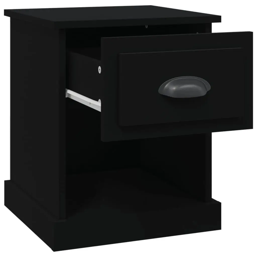 Bedside Cabinets 2 pcs Nightstand Storage 39x39x47.5 cm Black Engineered Wood
