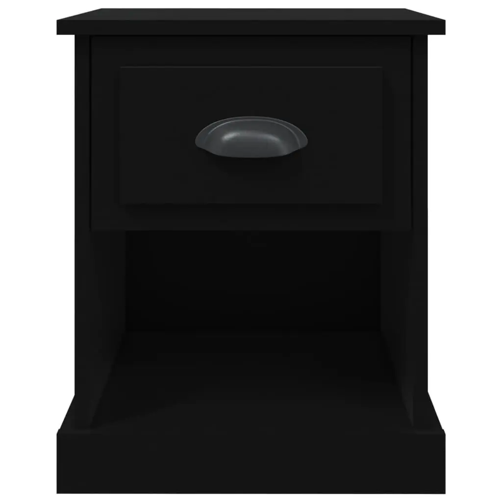 Bedside Cabinets 2 pcs Nightstand Storage 39x39x47.5 cm Black Engineered Wood
