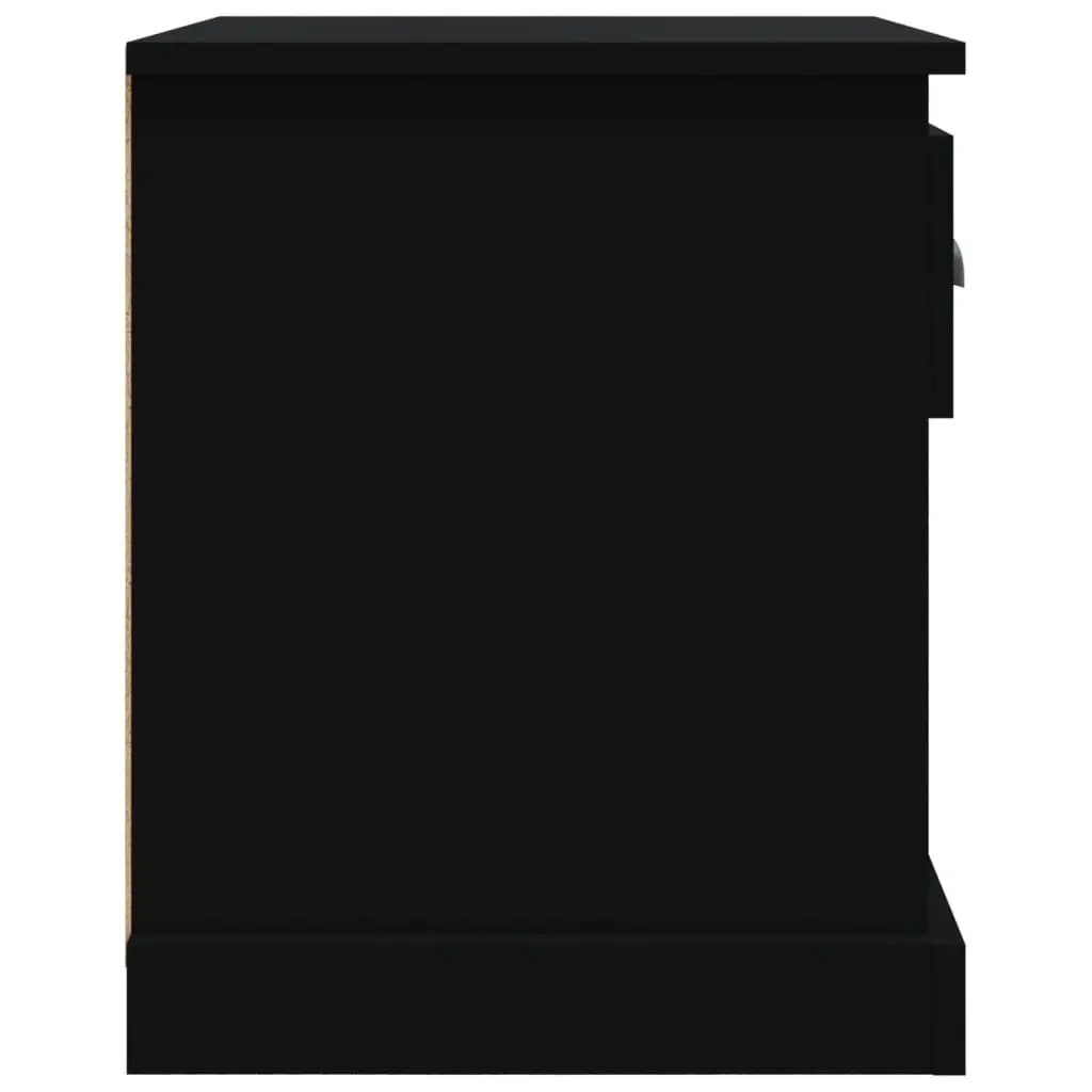 Bedside Cabinets 2 pcs Nightstand Storage 39x39x47.5 cm Black Engineered Wood