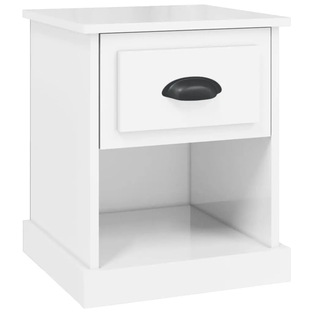White Bedside Table 39x39x47.5cm for Essentials