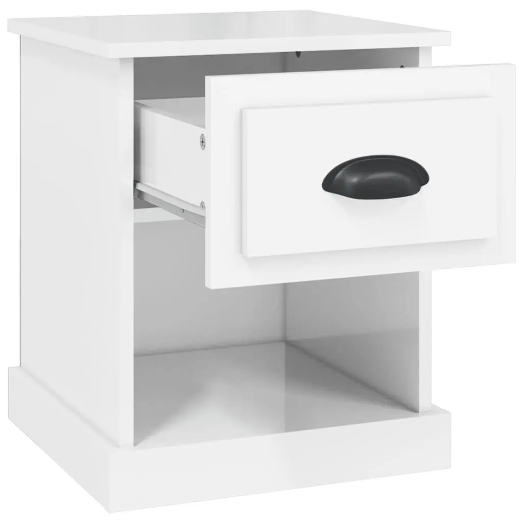 White Bedside Table 39x39x47.5cm for Essentials
