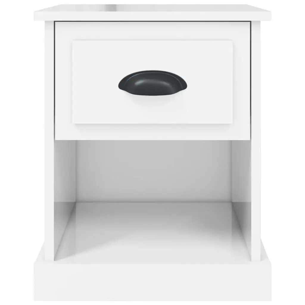 White Bedside Table 39x39x47.5cm for Essentials