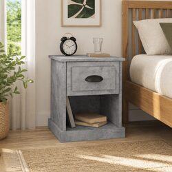 Reliable Grey Bedside Cabinets Set of 2, Built to Last 39x39x47.5 cm