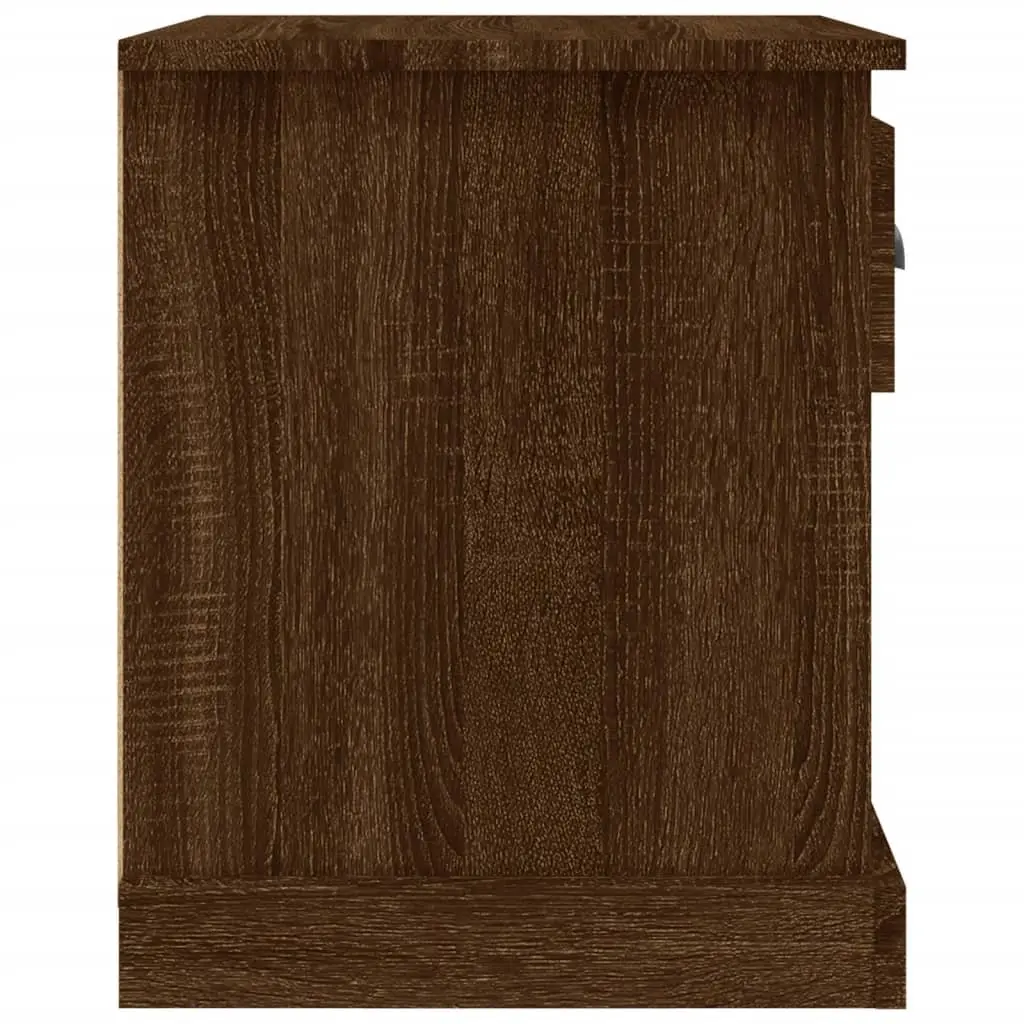 Bedside Cabinets Nightstand Storage 39x39x47.5 cm Brown Engineered Wood 2 Piece