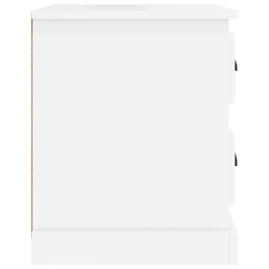 White 2 Drawer Nightstand Storage Table Bedside Cabinet Furniture