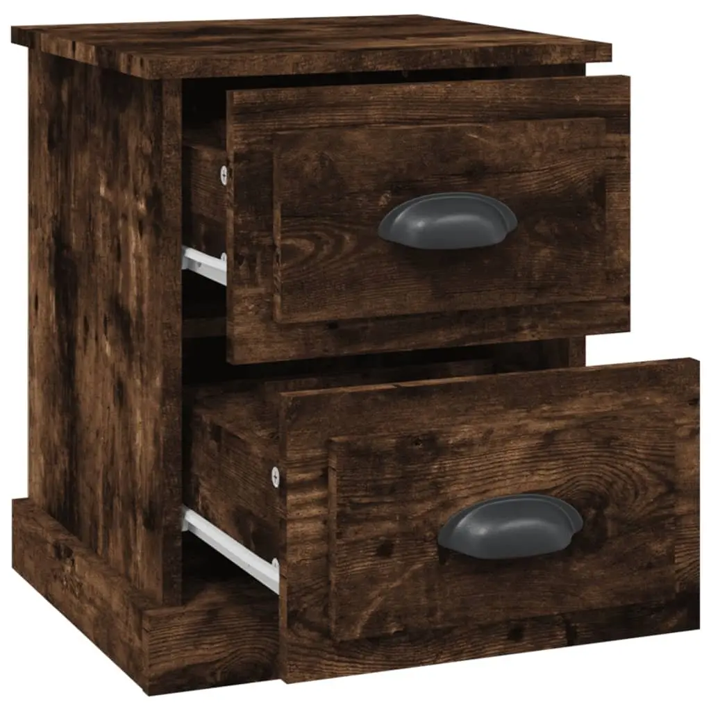 Bedside Cabinets 2 pcs Brown 39x39x47.5 cm Engineered Wood Nightstand Storage