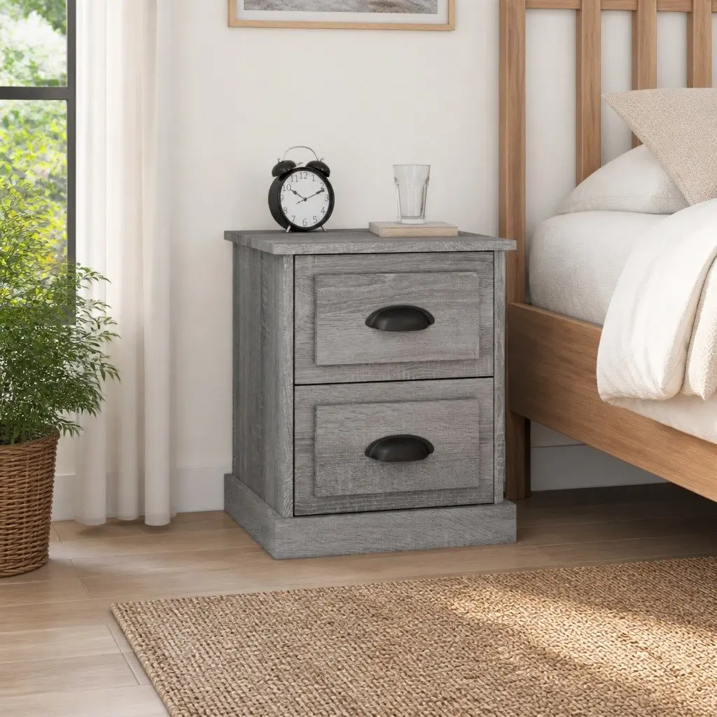 Grey Bedside Cabinet with Ample Storage