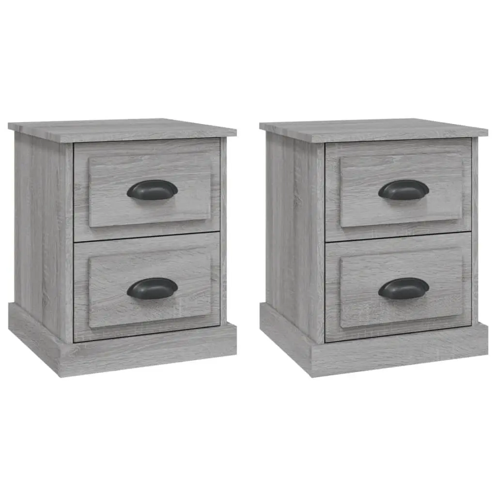 Grey Bedside Cabinet with Ample Storage