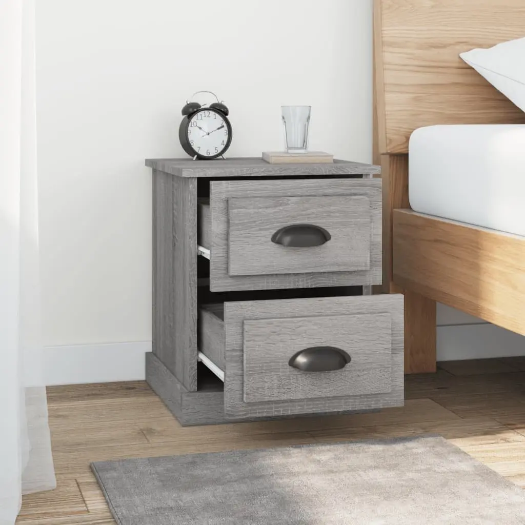 Grey Bedside Cabinet with Ample Storage