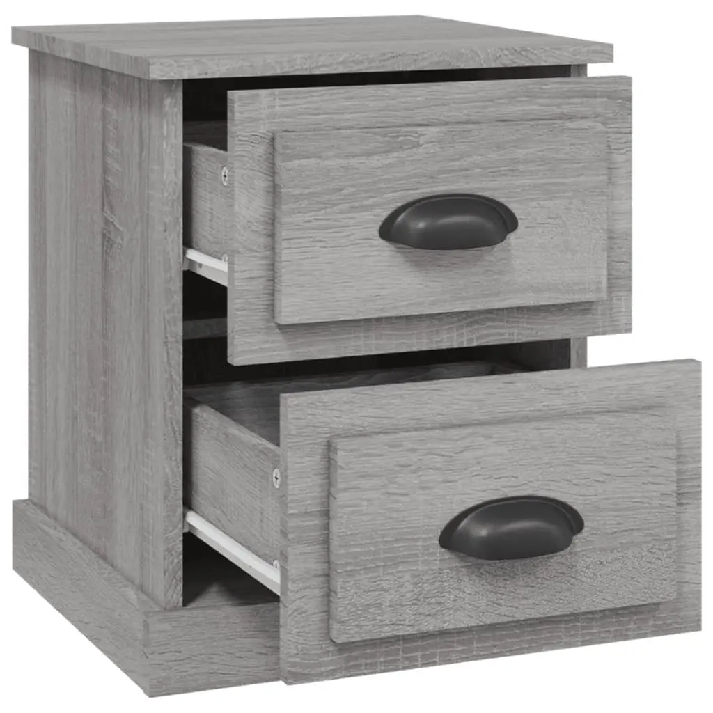 Grey Bedside Cabinet with Ample Storage