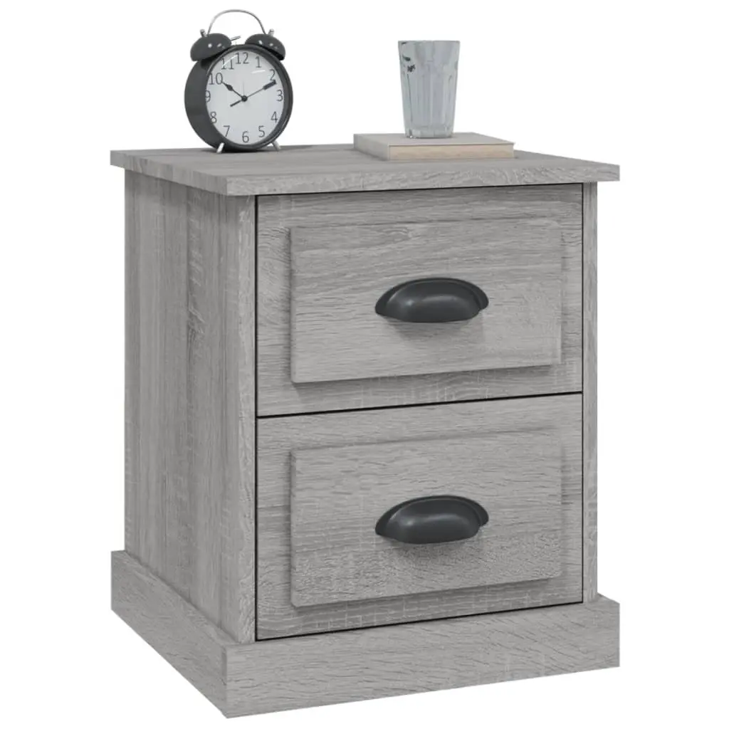 Grey Bedside Cabinet with Ample Storage