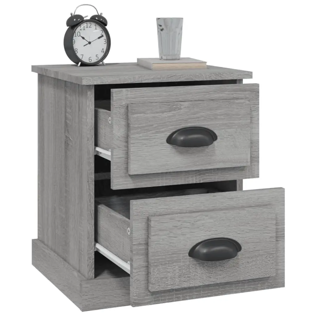 Grey Bedside Cabinet with Ample Storage