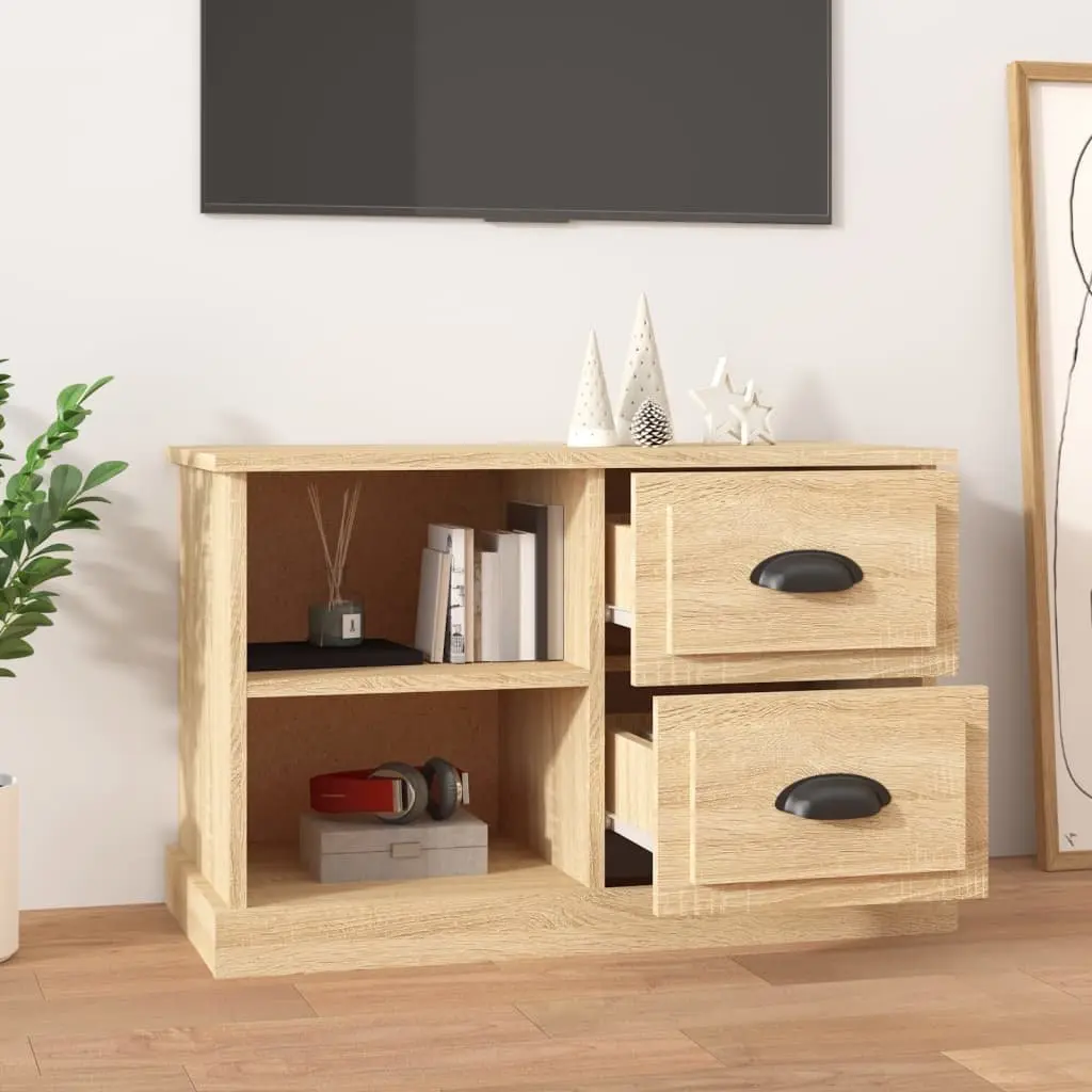 TV Cabinet Sonoma Oak Brown 73x35.5x47.5 cm Engineered Wood Storage Unit