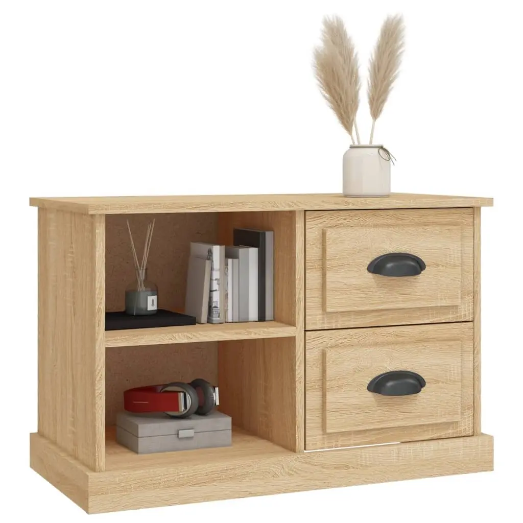 TV Cabinet Sonoma Oak Brown 73x35.5x47.5 cm Engineered Wood Storage Unit