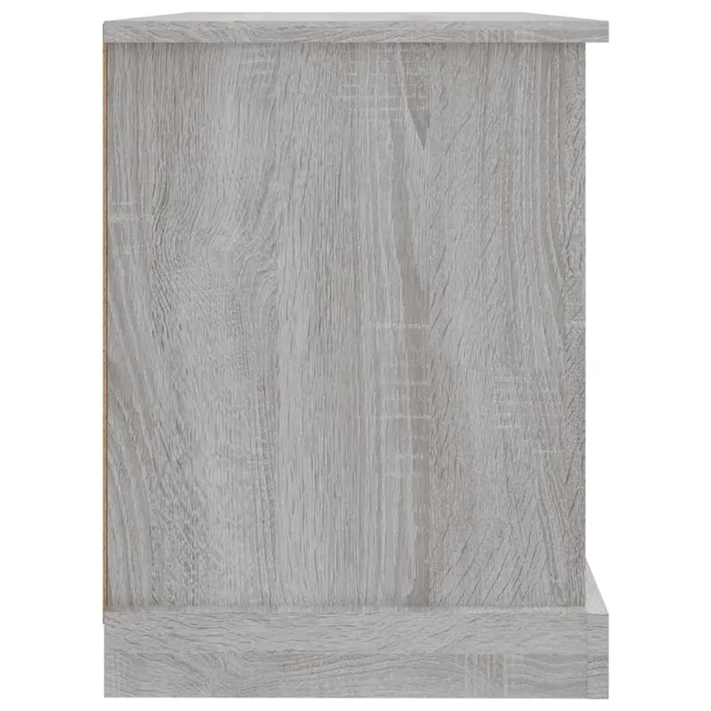 TV Cabinet Grey Sonoma Storage Unit with Drawers Open Compartments 73 x 35.5 x 47.5 cm Engineered Wood