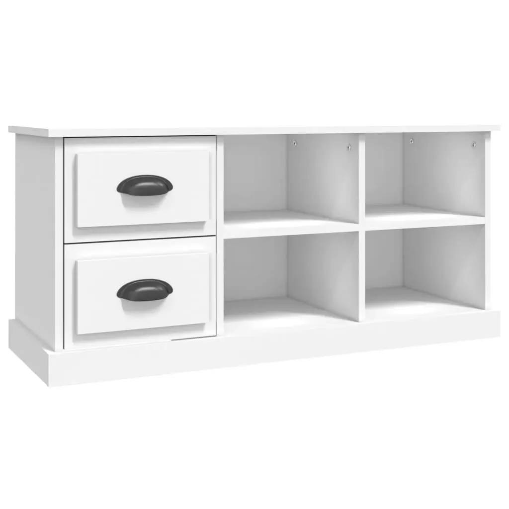 White TV Cabinet with Ample Storage