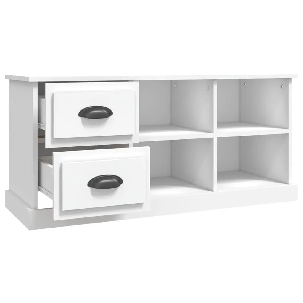 White TV Cabinet with Ample Storage