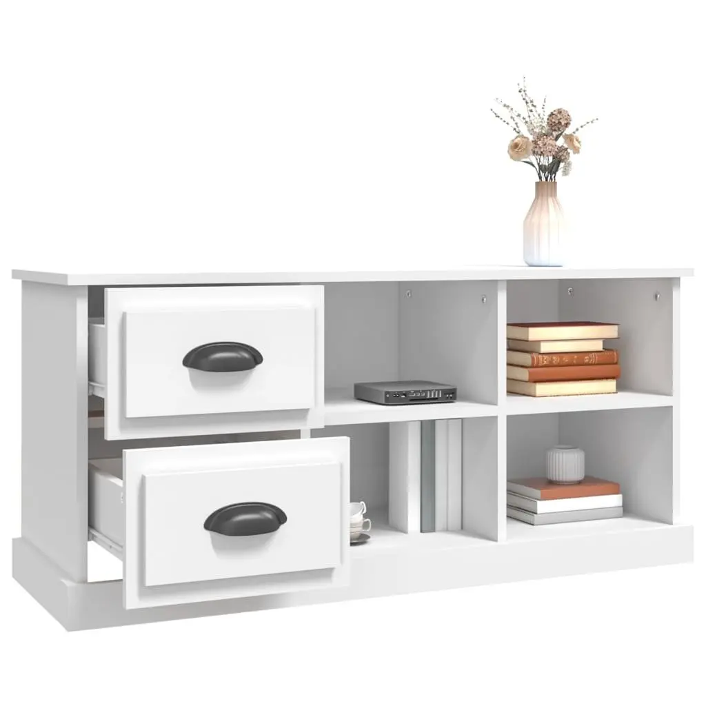White TV Cabinet with Ample Storage