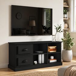 Reliable Black TV Cabinet with Ample Storage
