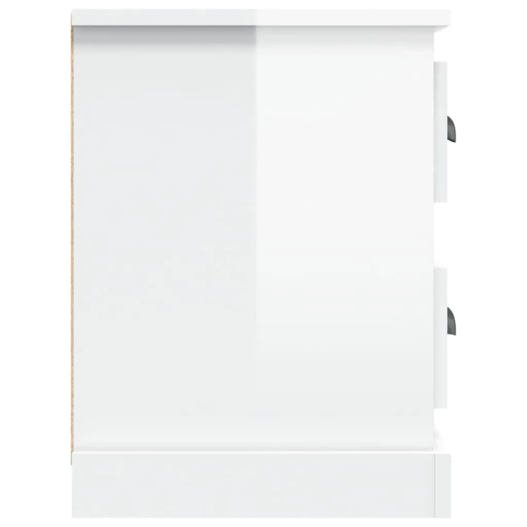 TV Cabinet with Ample Storage in High Gloss White